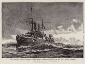 De overleden prins van Battenberg